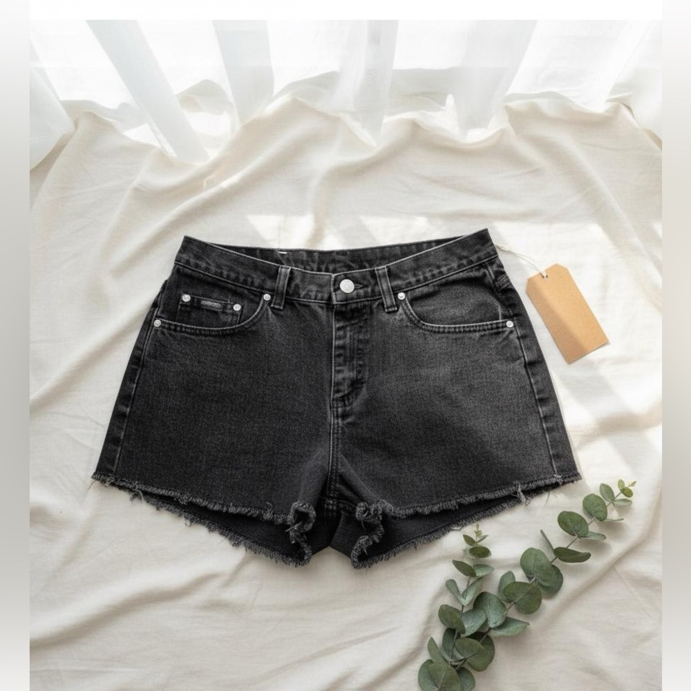 LEE RIDERS Women’s Dark Wash Black Denim Shorts